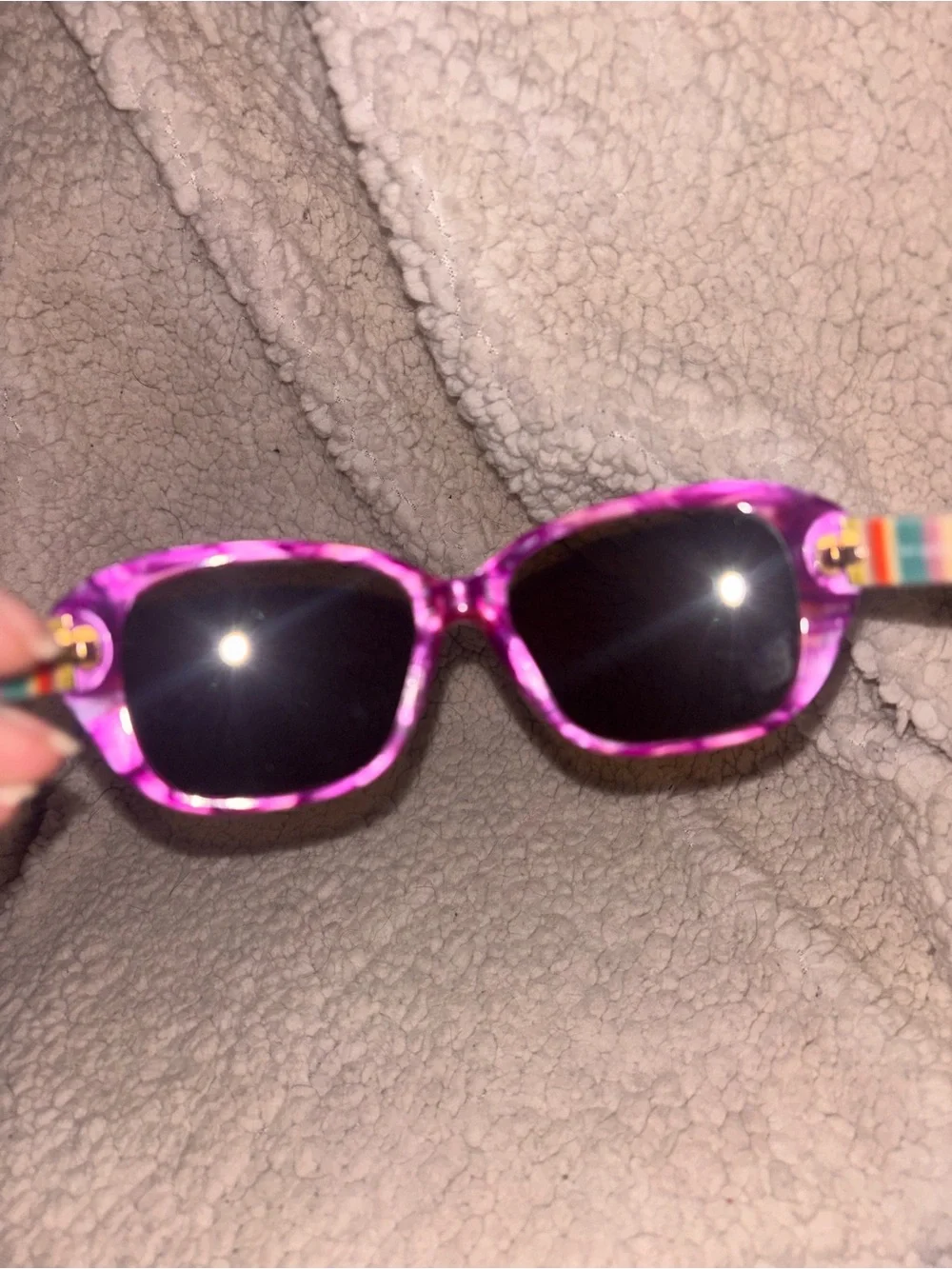 Kate Spade Hildie Hello Sunshine Polarized Sunglasses Tortoise Purple